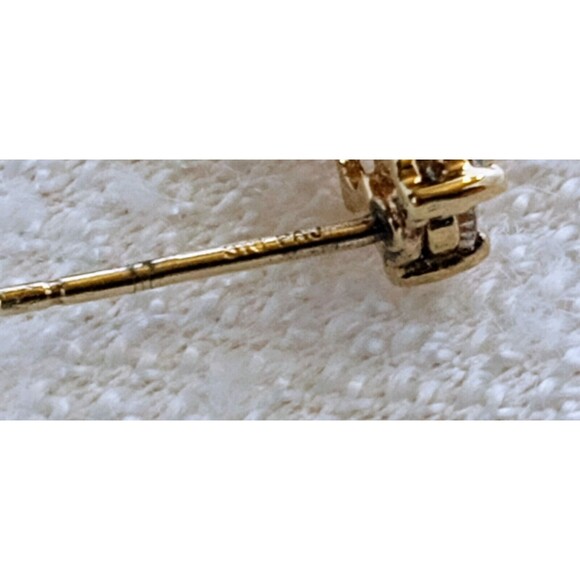 Prime Art & Jewel Designer Gold over Sterling Silver CZ Dangle Earrings 1.5 in - Picture 4 of 10